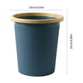 thumbnail image 3 of Small Trash Can with Lid | Press Top Wastebasket for Bathroom, Kitchen, or Office | Plastic Garbage Bin with Bag Holder | Compact Step-On Trash Can for Small Spaces, Dorm, or RV, 3 of 9