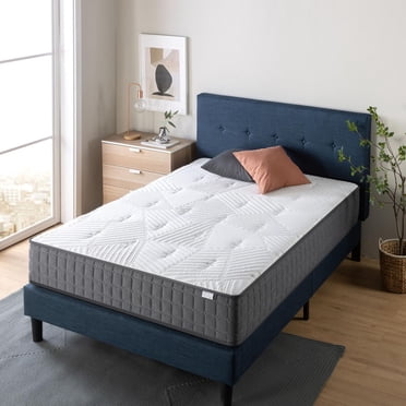 Matelas hybride rafraîchissant à ressorts ensachés Zinus Spa Sensations, grand, 10 po, soutien moyen, charbon et cuivre, soulagement de la pression, mousse certifiée CertiPUR-US