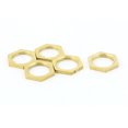 thumbnail image 1 of Unique Bargains 3/8BSP Female Thread Brass Pipe Fitting Hex Lock Nut 5pcs, 1 of 1