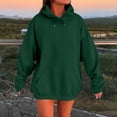 thumbnail image 1 of IMENGL Oversized Winter cotton hooded pullover sweatshirt, Green 4XL, Size M-5XL, 1 of 5