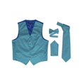 thumbnail image 1 of Omega Button Vest Formal 4 piece Dress Kit - Aqua Blue - Medium, 1 of 1