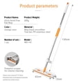 thumbnail image 3 of Large Flat Mop, Microfiber Mop 360 Rotating Dust Mop with Dewatering Scraper, Large Flat Mop for Wet Dry Use, Adjustable 130cm Handle with Microfiber Pads, 3 of 5