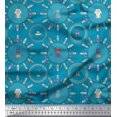 thumbnail image 3 of Soimoi Polyester Crepe Fabric Paisley Panel Print Fabric by Yard 52 Inch Wide, 3 of 3