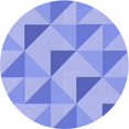thumbnail image 1 of Ahgly Company Machine Washable Indoor Round Transitional Jeans Blue Area Rugs, 7' Round, 1 of 7