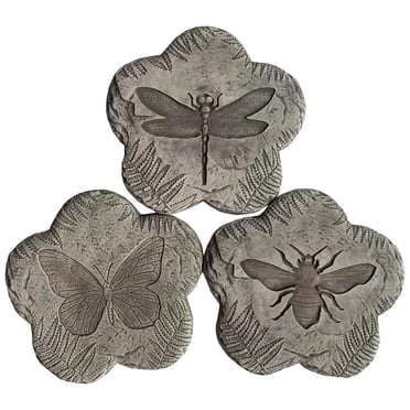 Angelo Décor Pierre de gué sur le thème de la nature, ensemble de 3, de 10 pouces de diamètre