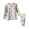 thumbnail image 1 of PMVFHDE Pyjama d'Été pour Fille, Mode Décontractée pour Enfants, Imprimé, Long, Tenue d'Intérieur Gris, 3-4 Ans, 1 of 4