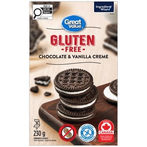 Great Value Gluten Free Chocolate & Vanilla Creme Sandwich Cookies