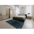 thumbnail image 4 of Ahgly Company Indoor Round Abstract Dark Blue Grey Blue Persian Area Rugs, 6' Round, 4 of 6