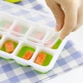 thumbnail image 3 of EGNMCR Ice Cube Tray 1 Pc Covered Ice Tray Set With 14 Ice Cubes Molds Flexible Rubber Plastic Ice Cube Trays, 3 of 6