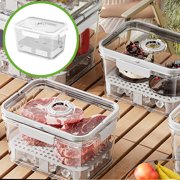 YIMWNYI Fruit Lunch Box Portable Small Refrigerator, Outdoor Camping Picnic Organizer, Food Storage Container with Airtight Lids, Leak Proof Design, Multifunctional Plastic Storage Box
