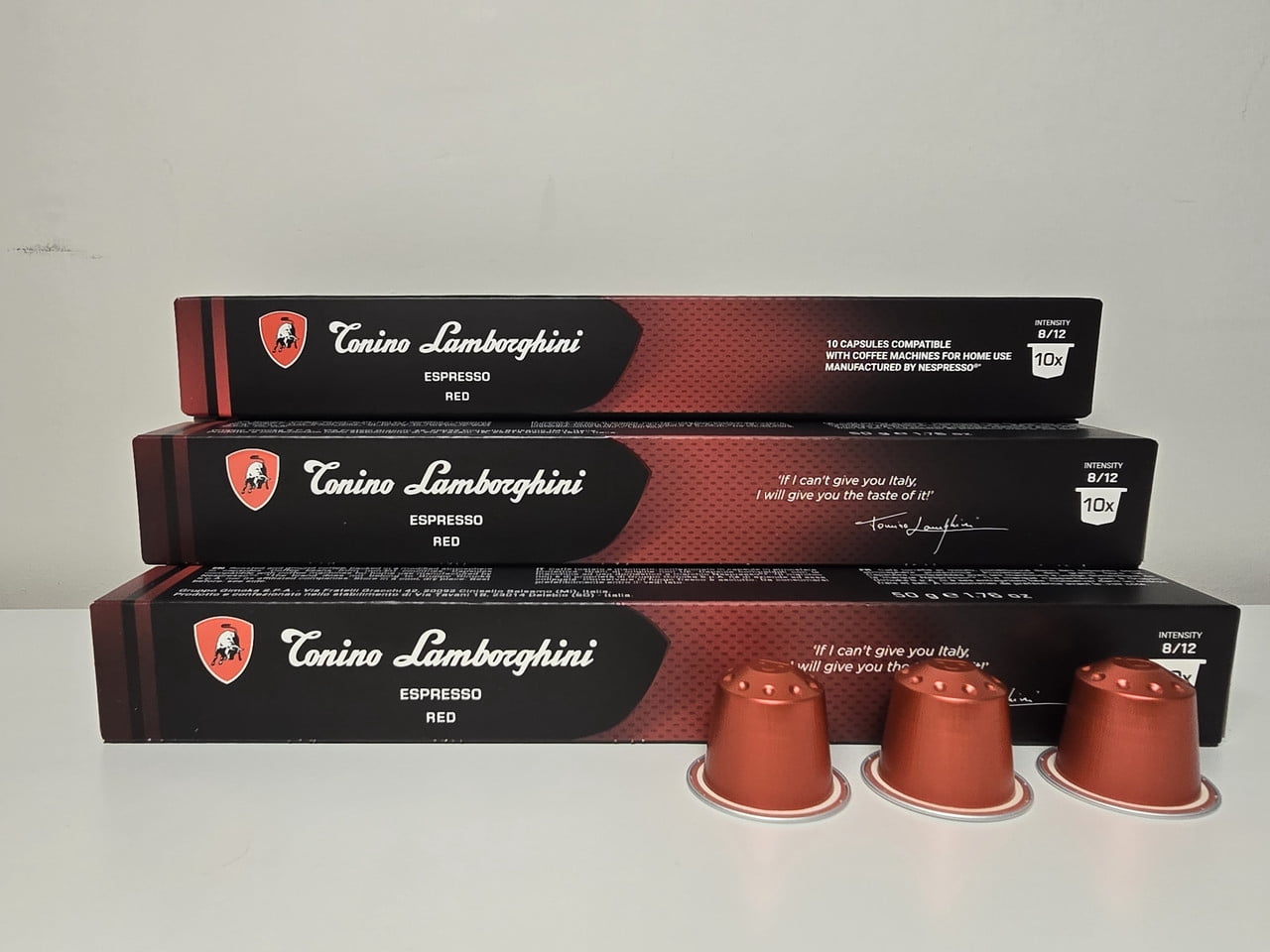 Tonino Lamborghini Nespresso Machine Capsule - Red Blend Coffee Pods - Pack of 3  ( 30 pods)