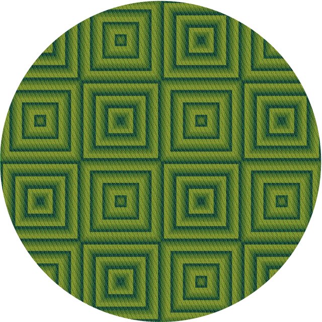 Ahgly Company Tapis d'Intérieur Ronds Lavables à la Machine, Style Transitionnel, Vert Pomme Vert, Tapis de Zone, 8 Pieds Rond