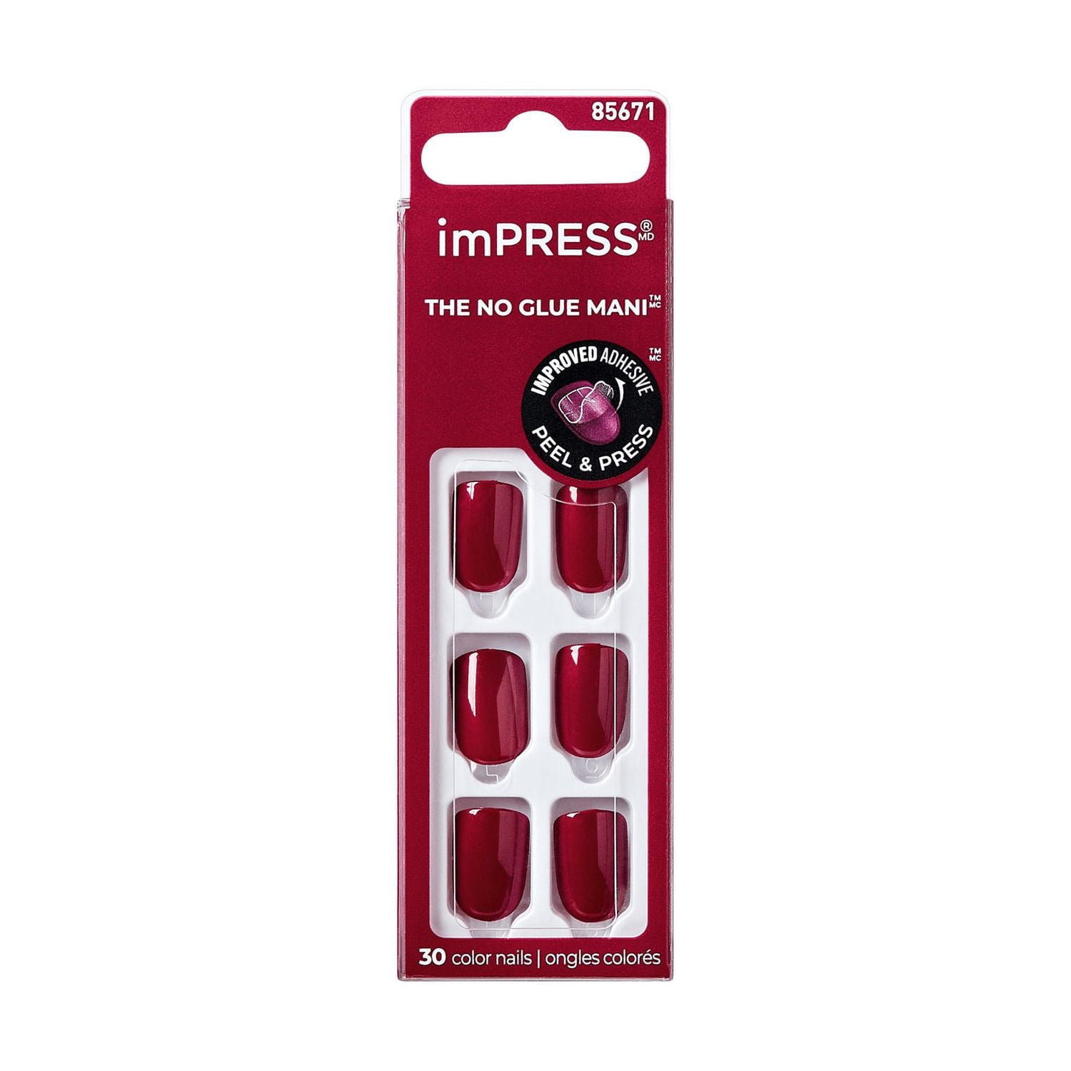 KISS ImPRESS Couleur - Faux Ongles, Courts