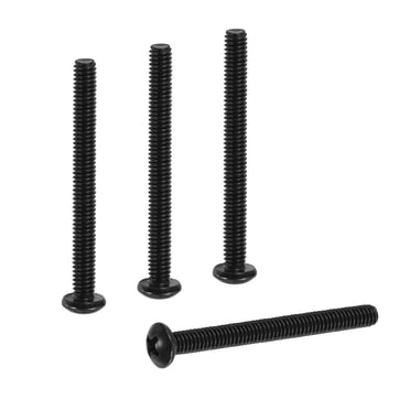 Uxcell #8-32 x 1-3/4 Pouces Vis de Machine pour Tête de Poêle, 50 Pcs Vis en Acier Inoxydable 304 pour Poignée de Tiroir d'Armoire, Oxydation Noire