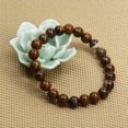 thumbnail image 3 of Natural Yellow Tiger Iron Handmade Gemstone 8mm Round Beads Elastic Bracelet 7" Unisex, 3 of 4