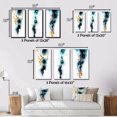 thumbnail image 4 of Designart « Heartbeat Rhapsody Turquoise and Gold Ink Cloud I » Peinture Abstraite Ensemble d'Art Mural Encadré de 3 - Ensemble de Cadres Modernes Turquoise pour Mur de Galerie pour Déco Maison, 4 of 6