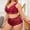 Wine, variant on Bra & Brief Sets Plus Size Floral Lace V Neck High Waist Lingerie 2 Piece Set No Underwire for Everyday Comfort and Seductive Style