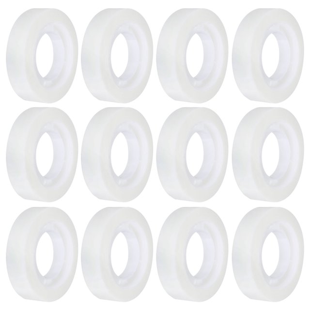 Unique Bargains Recharge de Ruban Invisible 1/2 x 984 Pouces, 12 Rouleaux de Ruban Transparent Essentiels pour Enseignants