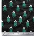 thumbnail image 3 of Soimoi Poly Georgette Fabric Snow & Tree Christmas Decor Fabric Printed Yard 52 Inch Wide, 3 of 3