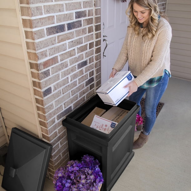 Step 2 Black Express Parcel Delivery Outdoor Package Security Box