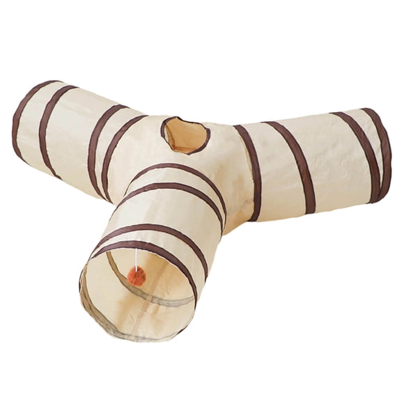 Cat Tunnel Interactive Play Tube with Crinkle Sound and Y Shape Design for Indoor Use