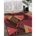 thumbnail image 3 of Ahgly Company Machine Washable Indoor Square Transitional Burgundy Red Area Rugs, 6' Square, 3 of 7