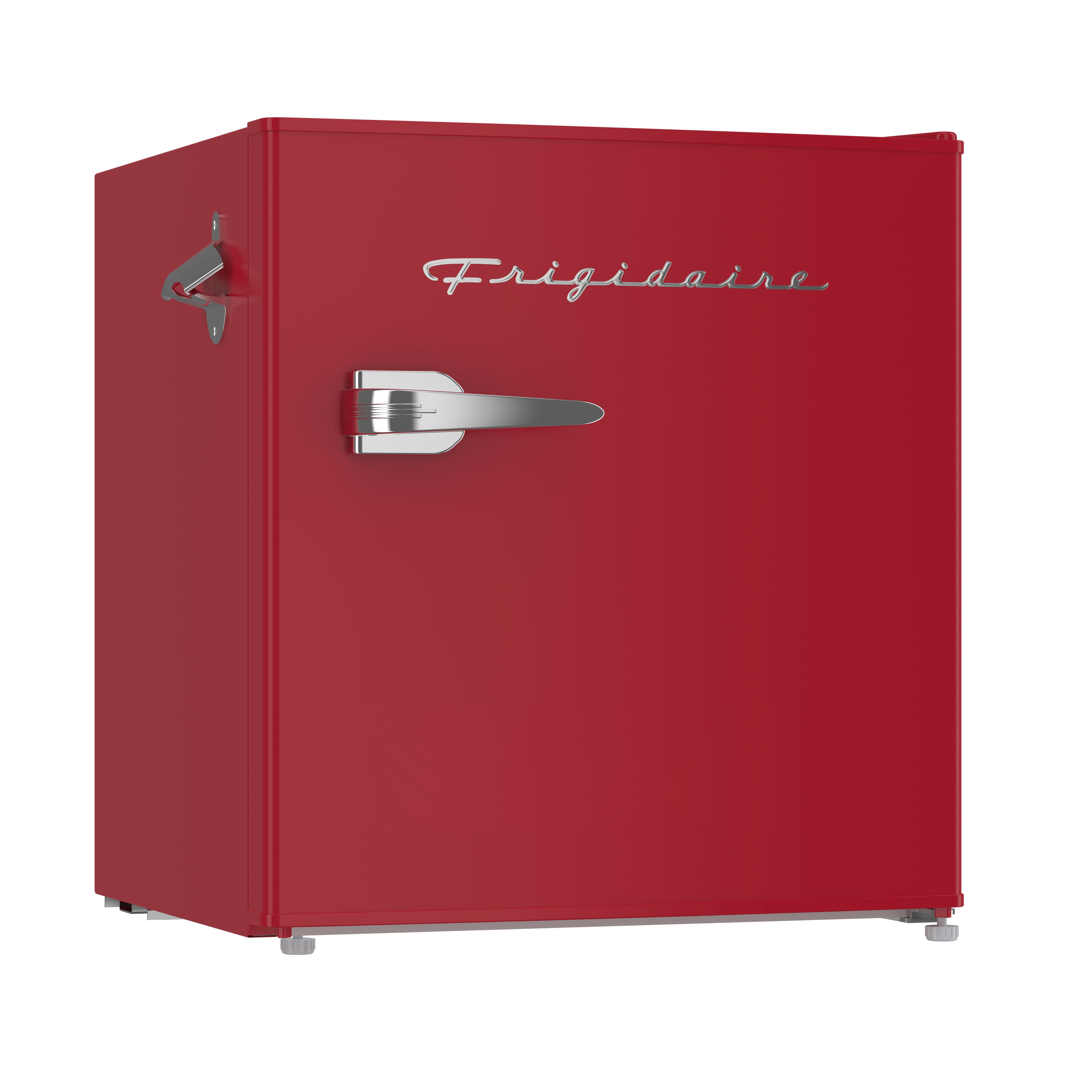Mini-réfrigérateur rétro Frigidaire 1,6 pi³ avec ouvre-bouteille latéral, réfrigérateur compact avec compartiment congélateur, rouge
