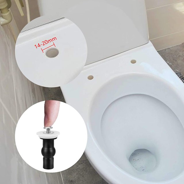 Vis de Toilettes, Fixation Supérieure Universelle en Caoutchouc Expansé, Charnières de Fixation, Raccord avec Trou Borgne, Rondelles en Plastique, Écrou