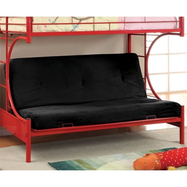 Bowery Hill Contemporary Fabric Futon Mattress in Black