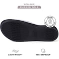 thumbnail image 3 of Roxoni Womens Soft Open Toe Slide Slippers, Indoor Outdoor Rubber Sole Beige, 3 of 5