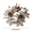thumbnail image 3 of SLYNSHome Halloween Fall Candle Rings Mini Wreaths Maple Leaf Pumpkin Candle Holder for Thanksgiving Halloween Table Fall Decor Centerpieces, 3 of 7