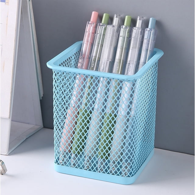 Office Supplies, Metal Hollowed Out Desktop Storage Box Multifunctional Color Mesh Storage Box For Student Stationery, Teacher Gifts