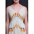 thumbnail image 3 of Bimba Tie-Dye Ladies Printed Resort Maxi DrawstringDressSpaghetti Strap Beach Wear-Small, 3 of 5