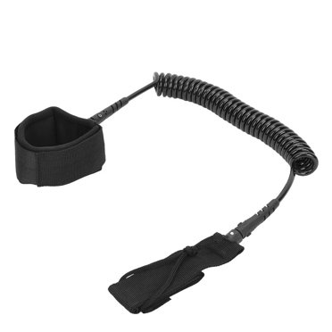 Fdit Corde de Pied pour Sports Nautiques, Corde de Pied Élastique Noire pour Sports Nautiques, Sangle de Traction à Ressort pour Cheville de Planche à Pagaie de Surf, Corde de Pied de Surf