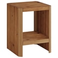 thumbnail image 4 of Fnova Solid Wood 2-Tier End Table with Open Storage Shelf, Rustic Nightstand, Bedside Table, Accent Side Table for Living Room, Bedroom, Small Spaces, Natural Wood, 4 of 14