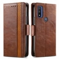 thumbnail image 3 of Case for Motorola Moto G Pure Cover Leather Wallet Folio Case Book Design Flip Magnetic Closure - Brown, 3 of 5