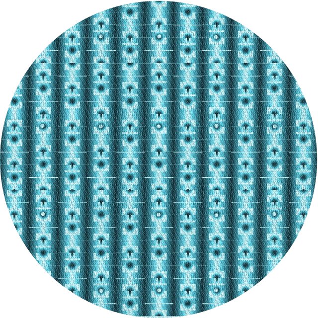 Ahgly Tapis Rond Lavable en Machine Intérieur Transitionnel Vert Cyan Foncé, 5 Pieds Rond
