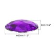 thumbnail image 2 of Unique Bargains 30mm Flat Back Round Acrylic Rhinestones, 50 Pack Plastic Circle Gems for Jewelry Making Costume, Purple, 2 of 6