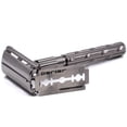 thumbnail image 3 of Parker 22R - Long Handle Butterfly Open Double Edge Safety Razor & 5 Parker Premium DE Blades, 3 of 4