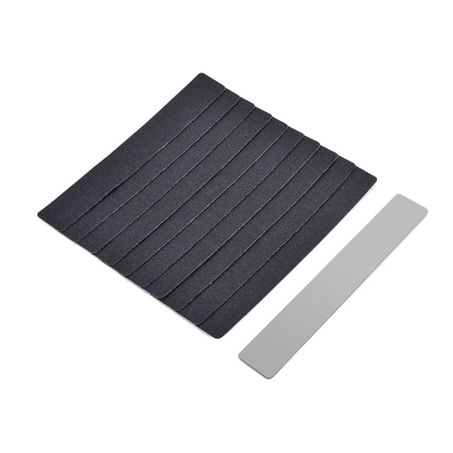 Decodeary 10pcs Double Side File Calluses Remover Manicure Stainless Handle Paper Replace sandpaper black & 01 1Set