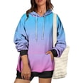 thumbnail image 4 of Besolor Oversized Sweatshirt for Women Fall Plus Size Long Sleeve Gradient Color Hoodies Baggy Clothes for Ladies, 4 of 7