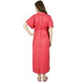 thumbnail image 2 of Bimba Maternity Hospital Kaftan With Belt Rayon Nursing Night Gown| Front & Back Buttons, 2 of 9