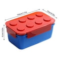 thumbnail image 2 of Building Block Lunch Container DIY Building Block Lunch Picnic Reusable Food Pouches Stashed Silicone Bags for Food Storage Baby Food Steamer Microwave Snack Bag Clips Washable Lunch, 2 of 3
