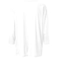 thumbnail image 5 of Hauts pour Femmes Manches 3/4 Imprimé Carnaval Décontracté Col Rond Manches Trois-Quarts T-shirt Ample Blanc TTG, 5 of 5