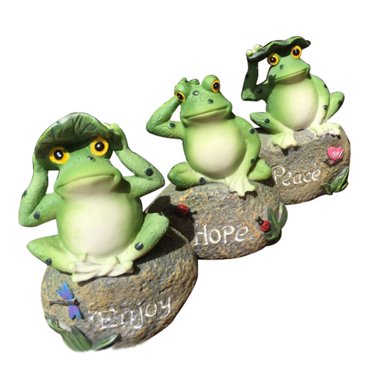 MesaSe 3pcs/set Sculpture Cartoon Animal Figure Garden Art Decoration Statue Outdoor Patio Home Ornament
