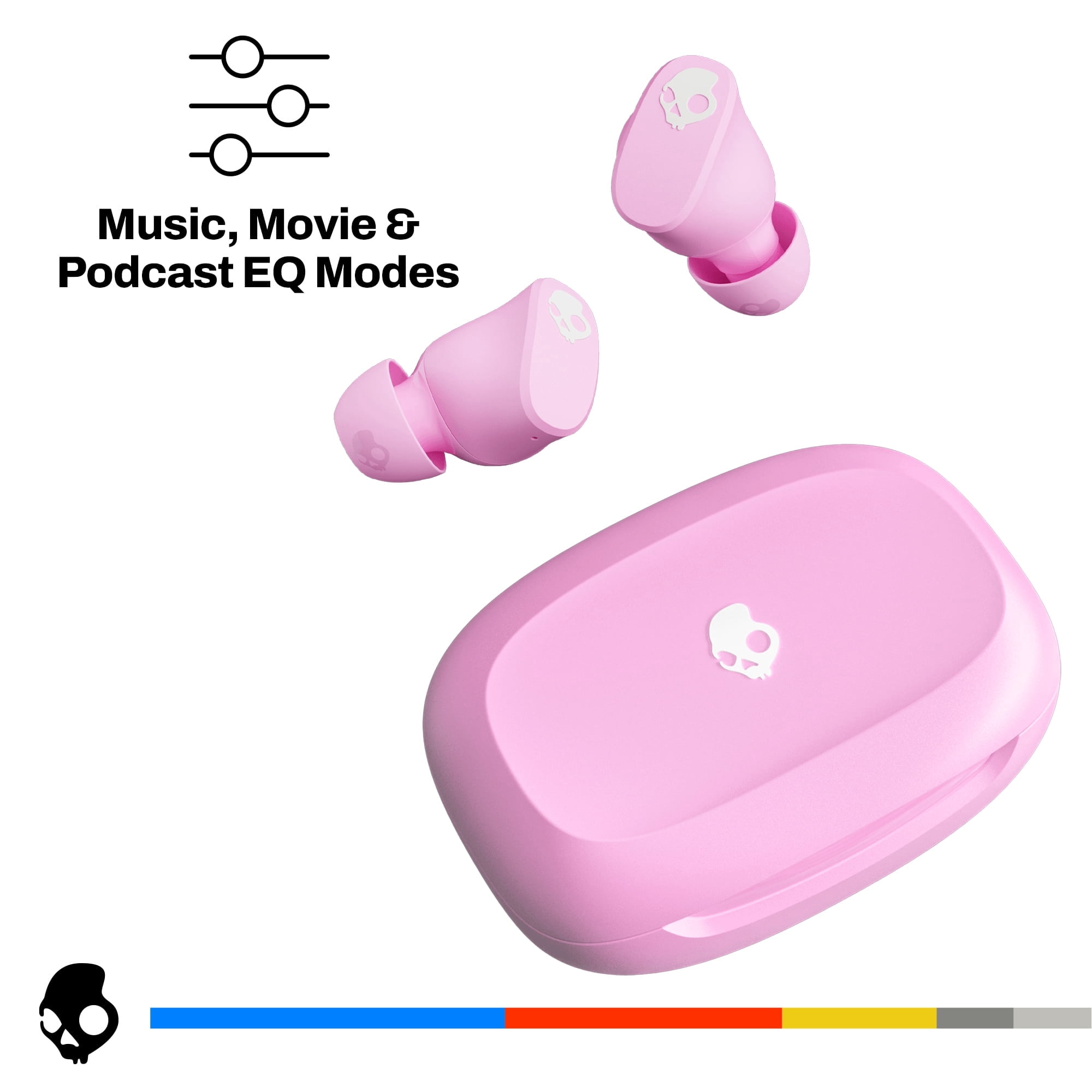 Refurbished Skullcandy Smokin Buds 360 XT True Wireless Earbuds, IPX4 Sweat Resistant, 20 Hour Battery Life, Candy, S2SPW-U040