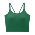 thumbnail image 1 of Yuyuzo Womens Tank Tops Sleeveless Spaghetti Strap Padded Sports Bra Square Neck Workout Basic Crop Tops, 1 of 3