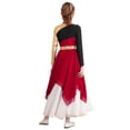 thumbnail image 2 of Yeahdor Robe de Danse pour Filles Enfants, Manches Longues Métalliques, Robe de Prière, Costume de Danse Bourgogne 14, 2 of 7