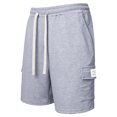 thumbnail image 3 of FcBaudy Mens Shorts, Shorts Men, Half Shorts Pants Man Fashion Leisure Solid Color Multiple Pockets Draw Rope Five Quarter Pants Men Polyester Blouse And Pants, 3 of 5