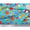 thumbnail image 3 of Soimoi Poly Georgette Fabric Colorful Flowers Clip Art Decor Fabric Printed Yard 42 Inch Wide, 3 of 3